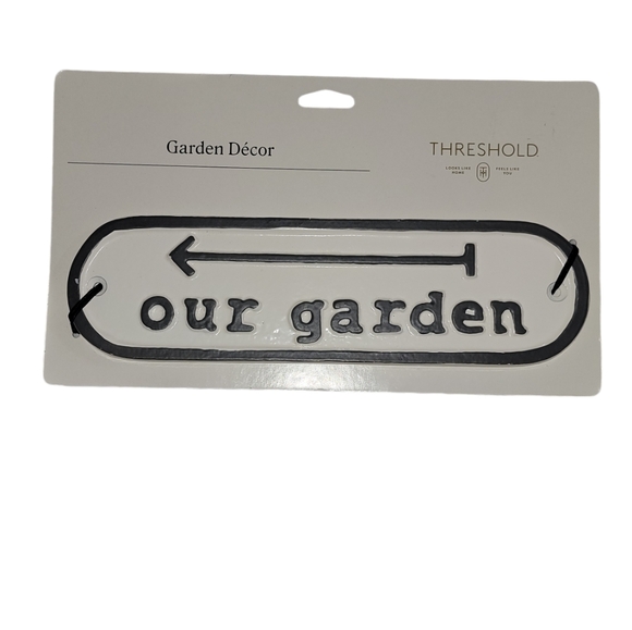 Threshold Aluminum Outdoor Patio Garden Sign "Our Garden" - Picture 7 of 7